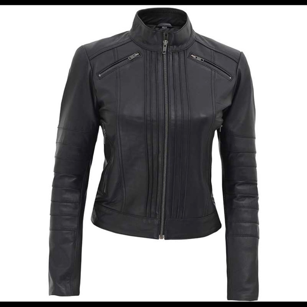 NWOT Genuine Leather Moto Jacket Slimfit